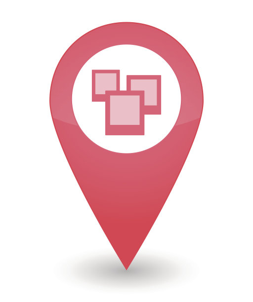 地图标记与自行车一堆照片图片下载