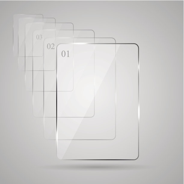 灰色背景上的玻璃板图片下载