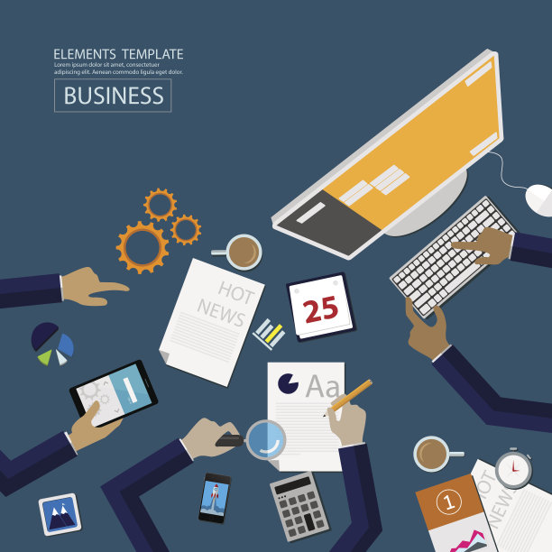 平面风格的网页横幅集。数字营销图片下载