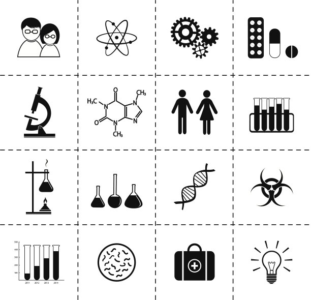 一套科学图标图片下载