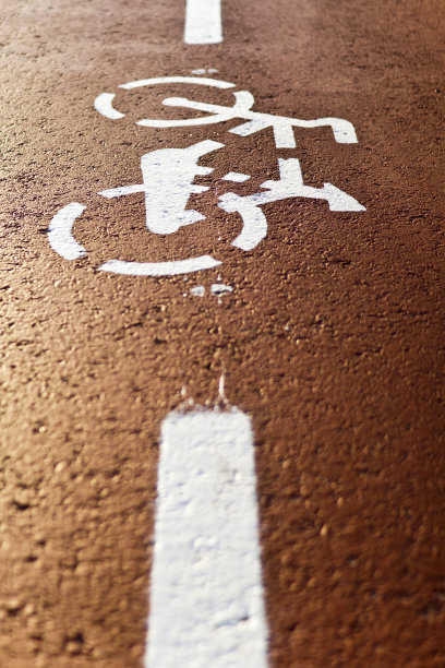 自行车车道标志图片下载