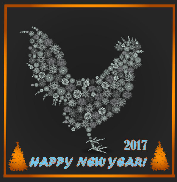 新年快乐。岁次乙酉(鸡年)图片下载
