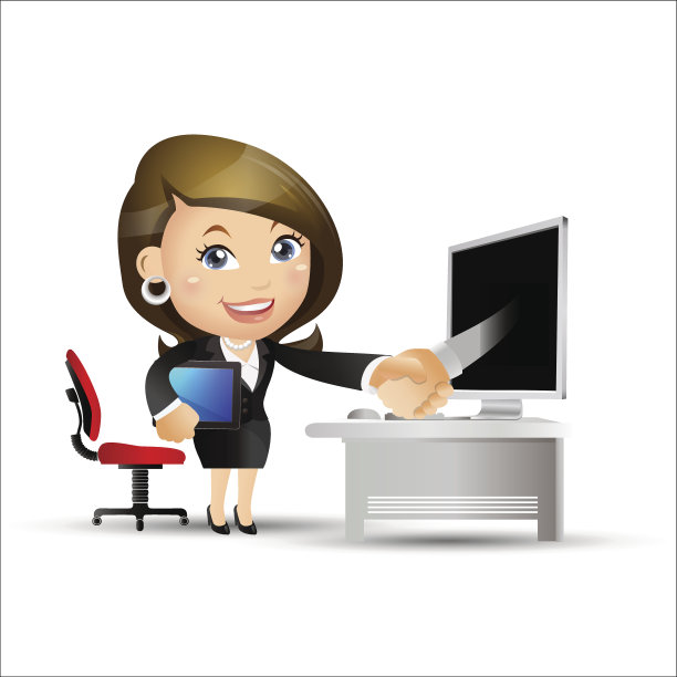 People Set - Business -商务人士在电脑前图片下载