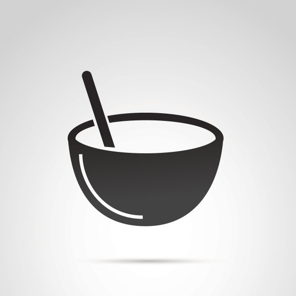 碗图标孤立在白色背景。图片下载