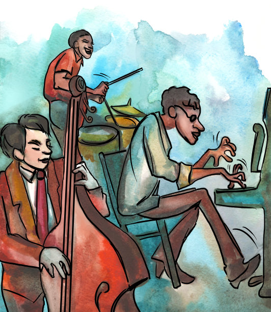 爵士三重奏演奏爵士作曲图片下载