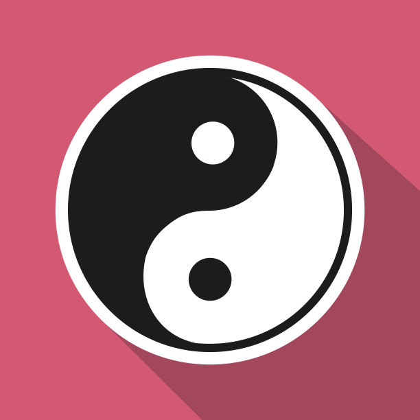 阴阳扁平图标图片下载