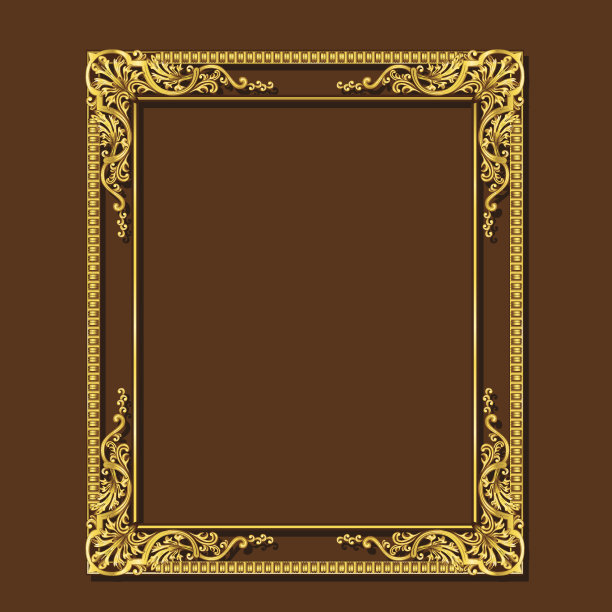 框架金色与阴影图片下载