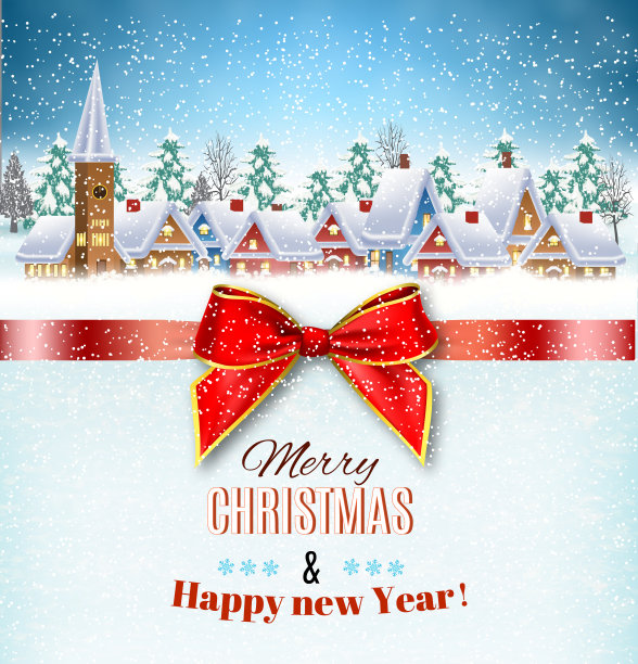 雪村庄景观素材图片