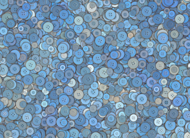 许多蓝色圆圈的衣服纽扣背景图片下载