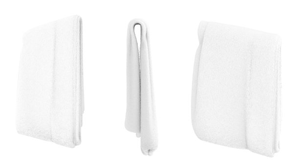 浴室白色毛巾架在一个单独的衣架上图片下载