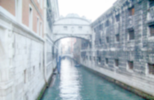 散焦背景与叹息桥，威尼斯。图片下载