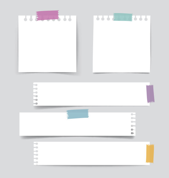 收集各种白色便条纸，为你的留言做好准备。图片下载