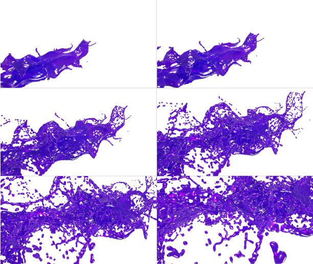 飞溅收集孤立的白色背景图片下载