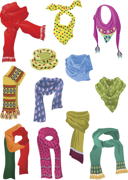 一套女孩用的围巾图片下载