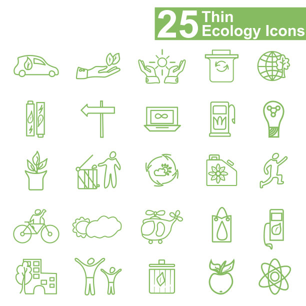 平细线生态图标图片下载