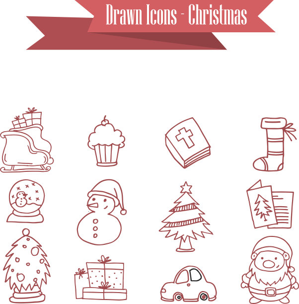 对象的圣诞节图标设置图片下载