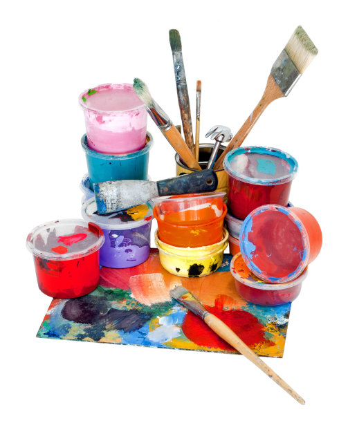 艺术家颜料和调色板图片下载