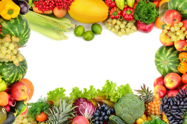 蔬菜和水果的框架图片下载