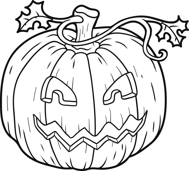 着色书:万圣节南瓜图片下载