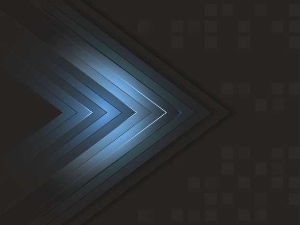 抽象矢量壁纸与闪亮的箭头和方形图案。图片下载