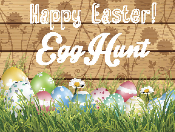 复活节彩蛋在草地上图片下载