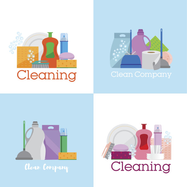 四个横幅,清洁图片下载