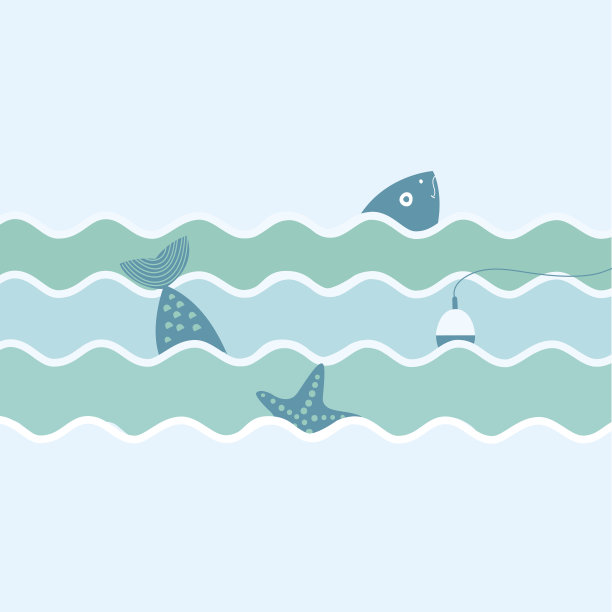 《鱼、浮和海星》。钓鱼之旅图片下载