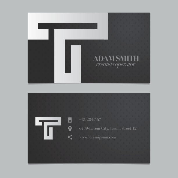 矢量图形名片与字母符号/字母T图片下载