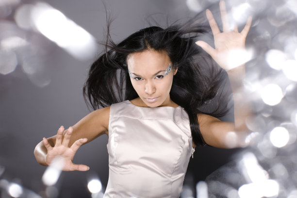 时尚肖像美女冰女士素材图片