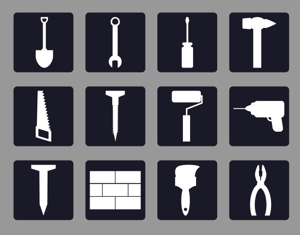 仪器和工具图标集图片下载