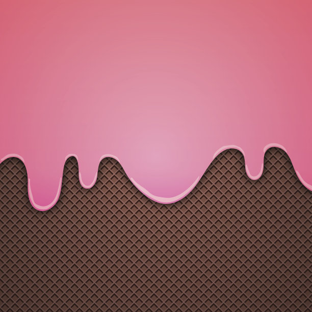 威化饼背景，草莓奶油图片下载