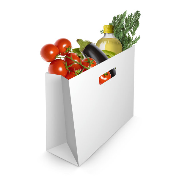 以蔬菜为象征的纸袋图片下载