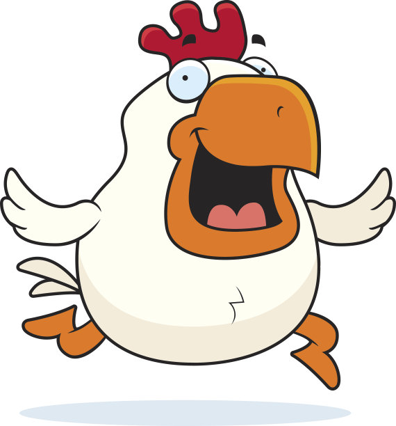 卡通公鸡跑图片下载