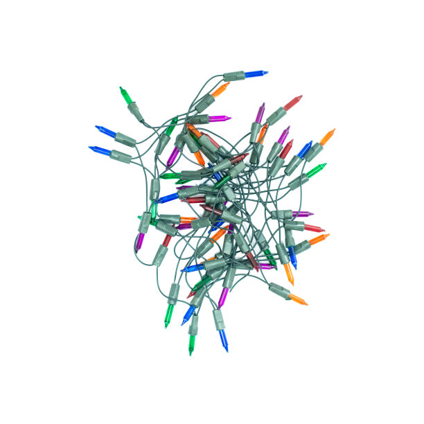 圣诞彩灯孤立在白色图片下载