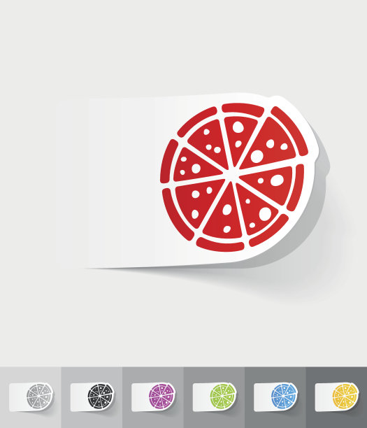 现实的设计元素。披萨图片下载