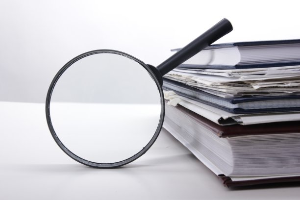 建筑蓝图和蓝图用放大镜滚动图片下载