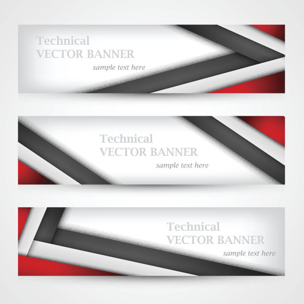 带有线条纸的条幅。业务设计模板。图片下载