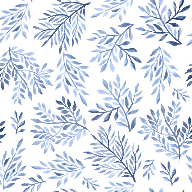 抽象叶状水彩画图片下载