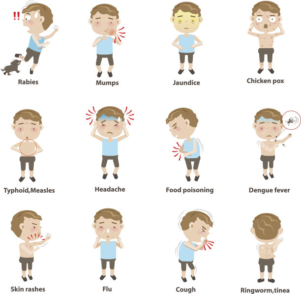 生病的孩子素材图片