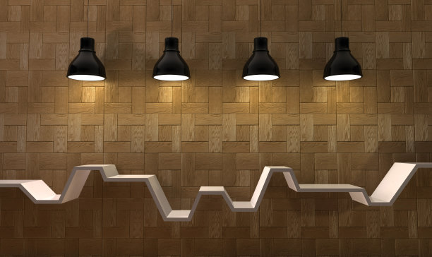 配备精美家具的现代室内房间图片下载