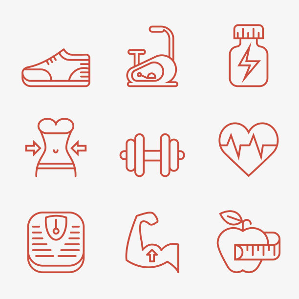 健身和运动图标图片下载