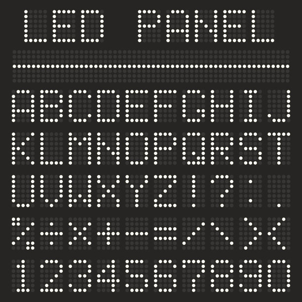 记分板字体字母素材图片