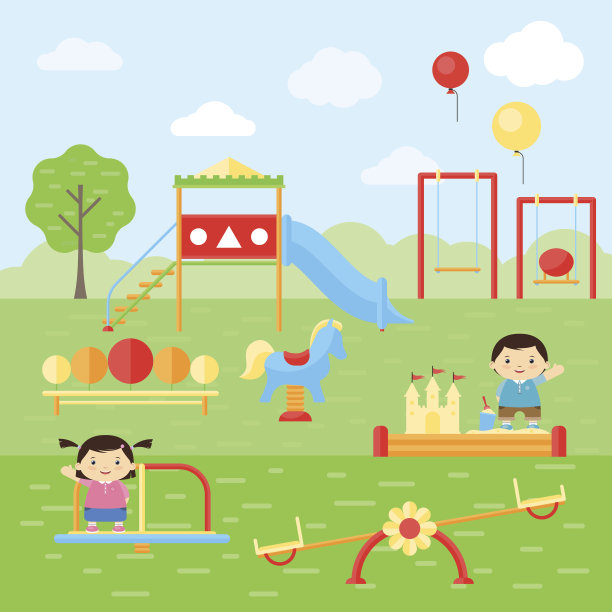 孩子们在操场上玩耍。孩子们操场图片下载