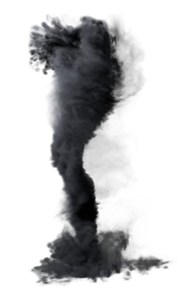 龙卷风3D插图孤立在白色背景。素材图片