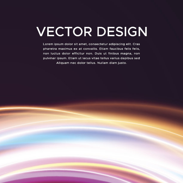 带发光曲线的抽象矢量背景图片下载