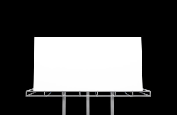 广告牌黑色3d渲染图片下载