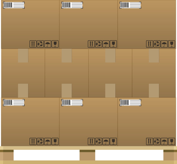 封闭的棕色纸箱交付箱图片下载