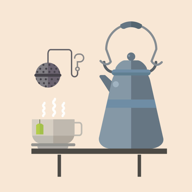 茶道传统亚洲饮料矢量插图。图片下载