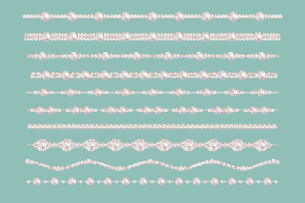 珍珠魅力边界素材图片