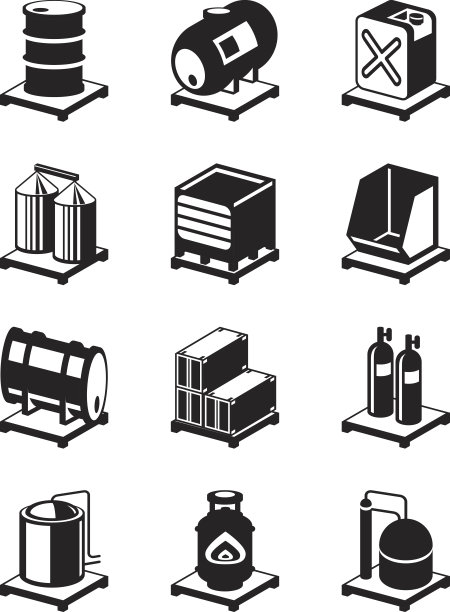 金属容器图标集图片下载